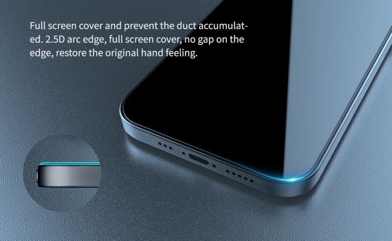 Kính Cường Lực Chống Nhìn Trộm Full  Màn iPhone 13 Pro Hiệu Nillkin có khả năng chịu lực cao, chống dầu, hạn chế bám vân tay cảm giác lướt cũng nhẹ nhàng hơn.